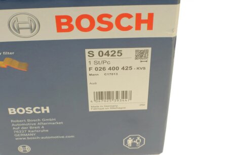 Фільтр повітряний bosch F026400425