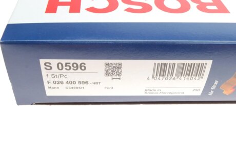 Фільтр повітря bosch F026400596