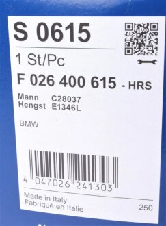 Фільтр повітряний bosch F026400615