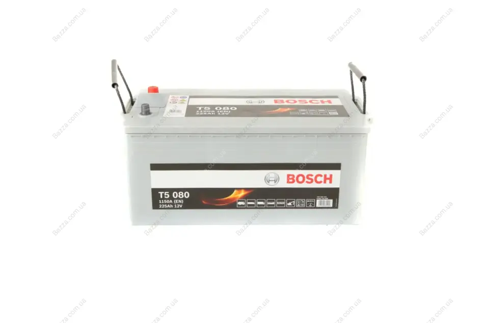 Аккумулятор 225Ah-12v BOSCH (T5080) (518x276x242),L,EN1150 Bosch 0092T50800 (фото 1)