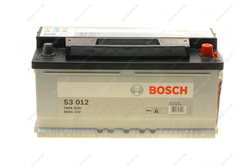 Аккумулятор 88Ah-12v BOSCH (S3012) (353x175x175),R,EN740 bosch 0 092 S30 120