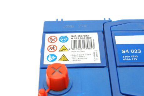 Акумулятор (акб) 45ah (ампер) bosch 0092S40230