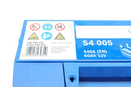 Аккумулятор (акб) 60ah (ампер) 12вольт bosch 0092S40050