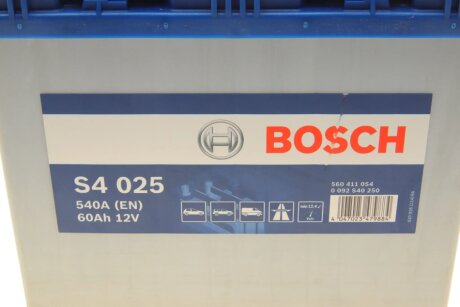 Аккумулятор (акб) 60ah (ампер) 12вольт bosch 0092S40250