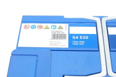 Акумулятор (акб) 75ah (ампер) bosch 0092S4E100