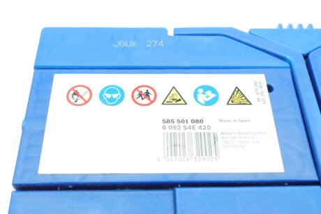 Аккумулятор (акб) 85ah (ампер) bosch 0092S4E420