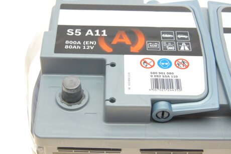 Аккумулятор (акб) агм 80 ач bosch 0092S5A110