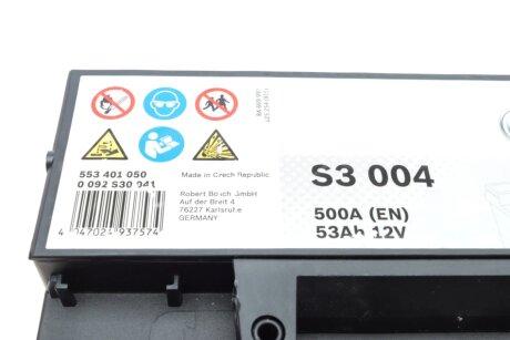 Аккумулятор (акб) автомобильный bosch 0092S30041