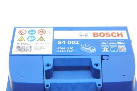 Аккумулятор (акб) 52ah (ампер) bosch 0092S40020