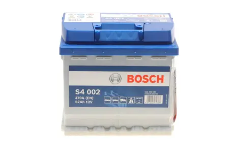 Аккумулятор S4 Silver 12V 52Ah 470A [-/+] 207x175x190 Bosch 0 092 S40 020