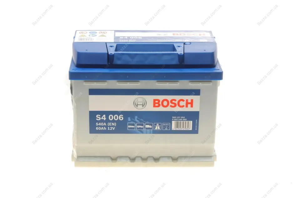 Аккумулятор S4 Silver 12V 60Ah 540A [+/-] 242x175x190 bosch 0 092 S40 060