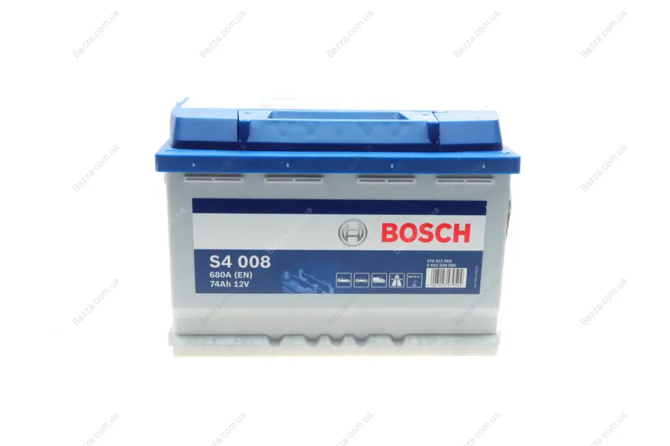 Аккумулятор S4 Silver 12V 74Ah 680A [-/+] 278x175x190 bosch 0 092 S40 080