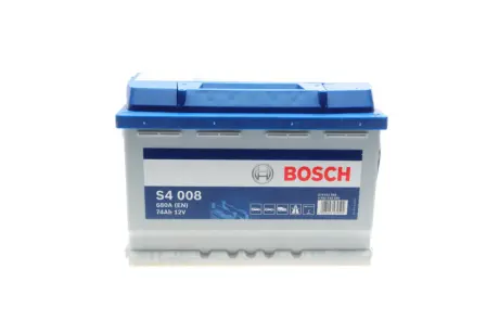 Аккумулятор S4 Silver 12V 74Ah 680A [-/+] 278x175x190 Bosch 0 092 S40 080