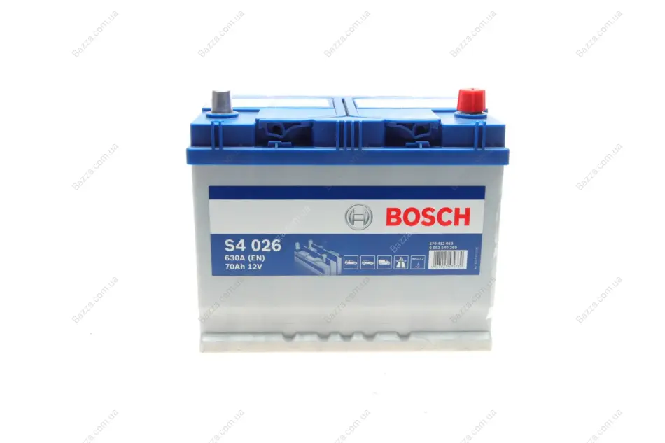 Аккумулятор S4 Silver Asia 12V 70Ah 630A [-/+] 261x175x220 bosch 0 092 S40 260