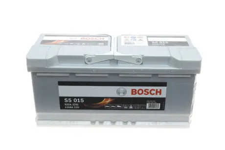 Аккумулятор S5 Silver Plus 12V 110Ah 920A [-/+] 393x175x190 Bosch 0 092 S50 150