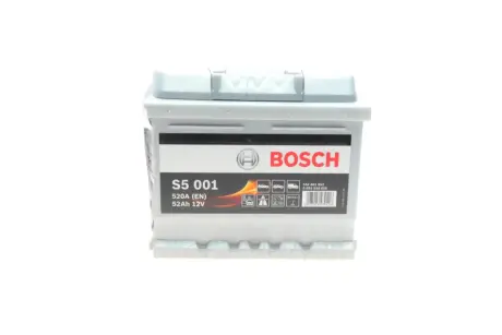 Аккумулятор S5 Silver Plus 12V 52Ah 520A [-/+] 207x175x175 bosch 0 092 S50 010