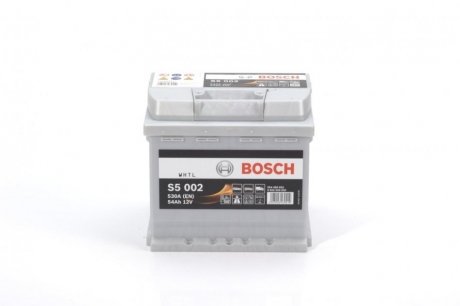 Аккумулятор S5 Silver Plus 12V 54Ah 530A [-/+] 207x175x190 bosch 0 092 S50 020