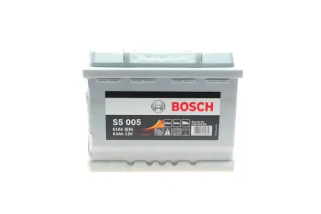 Аккумулятор S5 Silver Plus 12V 63Ah 610A [-/+] 242x175x190 bosch 0 092 S50 050