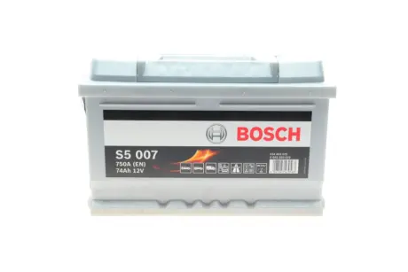 Аккумулятор S5 Silver Plus 12V 74Ah 750A [-/+] 278x175x175 bosch 0 092 S50 070
