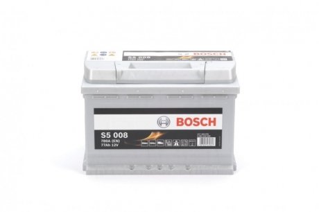 Аккумулятор S5 Silver Plus 12V 77Ah 780A [-/+] 278x175x190 bosch 0 092 S50 080