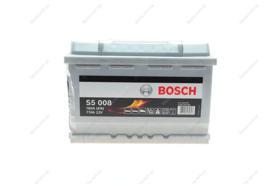 Аккумулятор S5 Silver Plus 12V 77Ah 780A [-/+] 278x175x190 bosch 0 092 S50 080
