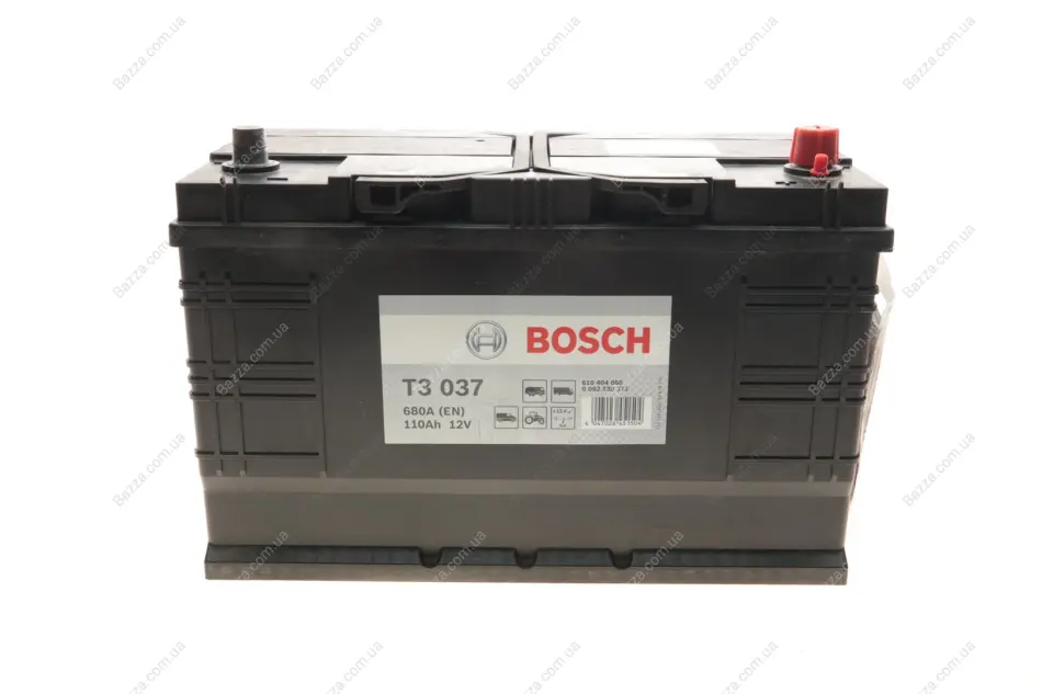 Акумулятор 12В/110Аг/680А/28,58кг Bosch 0092T30371 (фото 1)