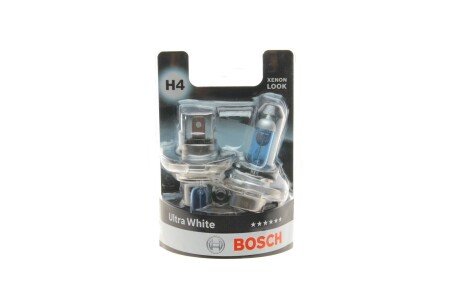 Автолампа (12V H4 ULTRA WHITE 4200K бокс 2 шт) bosch 1987301440 на Ниссан Ноут е12