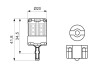 Автолампа светодиодная (W21W 12V 2,5W LED 6000K COOL) bosch 1987301524