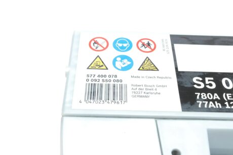 Автомобильный аккумулятор 12 вольт bosch 0092S50080