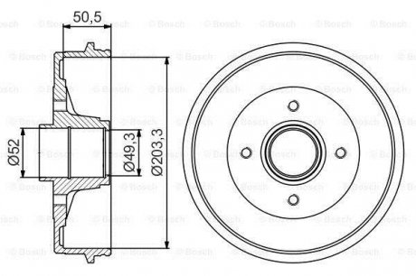 Барабан гальмівний bosch 0 986 477 210