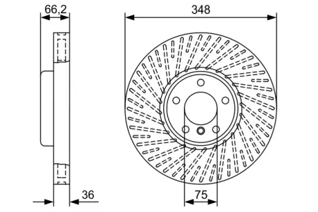 BOSCH BMW диск гальмівний перед.лів.F10,6,7F 01 10- bosch 0986479W19 Бмв 7 серии