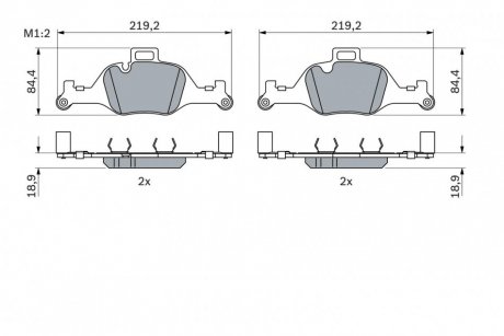 Передние тормозные колодки bosch 0986424849