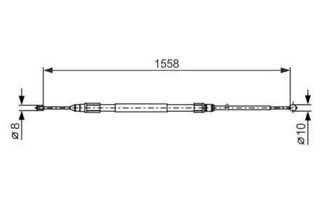 BOSCH BMW Трос стояночный задн. лев./прав. X1 (E84) -15 Bosch 1987482368