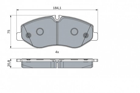 Передні тормозні (гальмівні) колодки bosch 0986494914