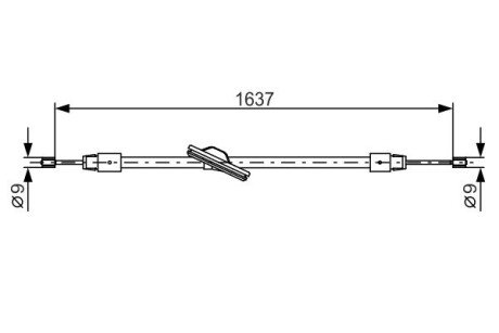 DB Трос ручного гальм. W204, S204, C207 bosch 1987482330 на Мерседес C-Class S204/C204