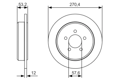 BOSCH Диск гальмівний зад. CHRYSLER PT bosch 0986479A80