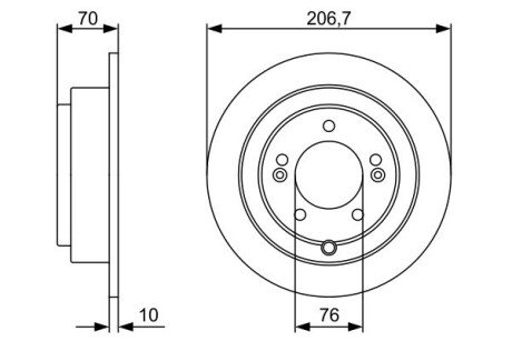 Диск торм. задн. KIA OPIRUS 03- bosch 0986479V53 на Киа Опирус