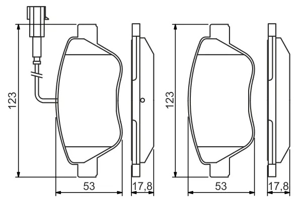BOSCH FIAT Тормозная колодка передн.Doblo 1.3D,Idea 04- bosch 0986495342
