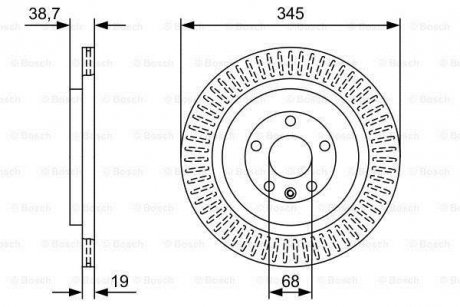 FORD Диск торм. задний Explorer 3,5 10- bosch 0986479W54