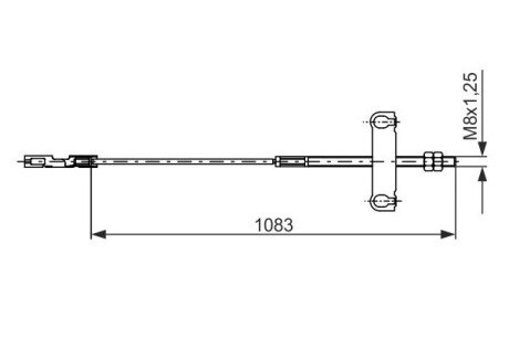 FORD Трос ручного тормоза (сер.) Transit 00- bosch 1987482194