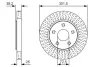 BOSCH гальмівний диск передн. CHRYSLER VOYAGER 00- bosch 0986479U45