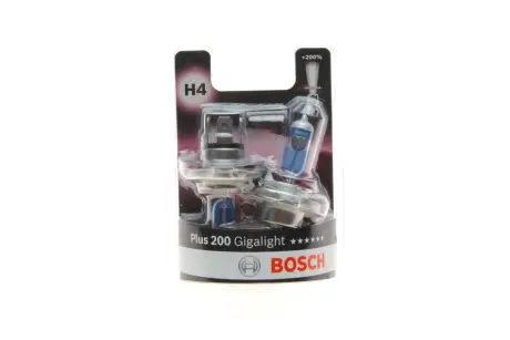 BOSCH H4 12V 60/55W Gigalight PLUS 200% автолампа 2шт. Bosch 1987301435