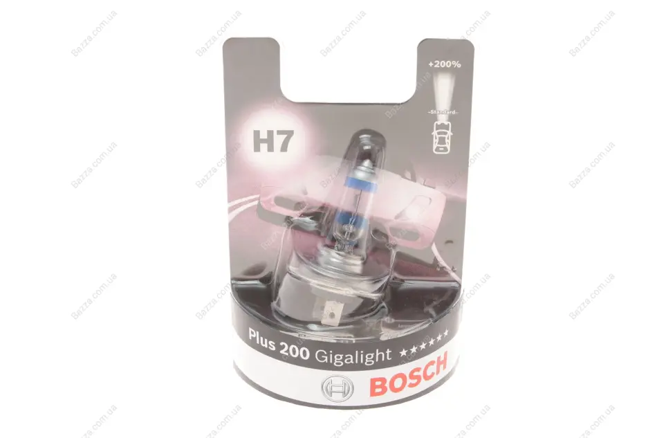 BOSCH H7 12V 55W Gigalight PLUS 200% автолампа 1шт. bosch 1987301145