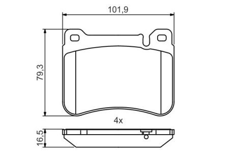 Кол. торм. пер. DB C203 AMG, CLK 209 bosch 0986495471