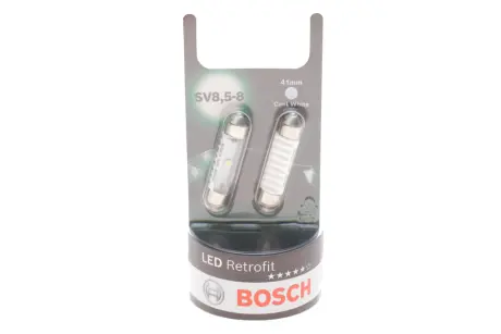 BOSCH LED Автолампа 12V 1W 41мм 6000K (2шт.) холодный bosch 1987301509 Фиат Брава