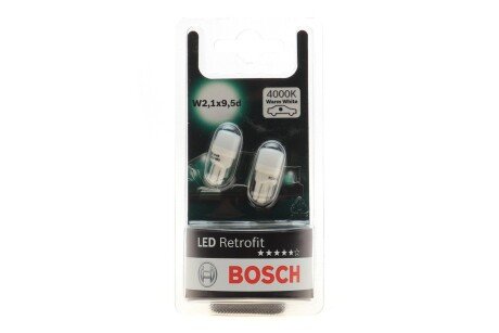 LED Автолампа W5W 12V Автолампа 2шт. 4000K теплый bosch 1987301506 на Рендж (ленд) ровер Дискавери спорт