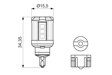 LED Gigalight Автолампа W16W 2шт. цвет./температура - холодный 6000K bosch 1987301523