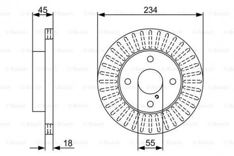 Передний тормозной диск bosch 0986479V65