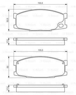 MITSUBISHI К-т тормозных колодок передних Canter bosch 0986495130