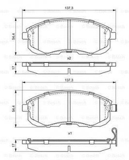 Передние тормозные колодки bosch 0986495379